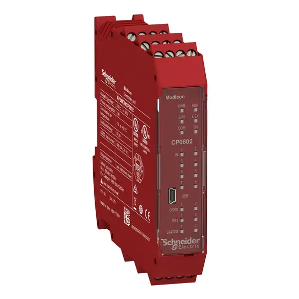 Schneider Electric - XPSMCMCP0802 - CONTROLLER 8 INPUT 2 OUTPUT SCREW TERM - 1