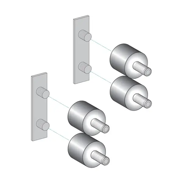 Schneider Electric - XUSZVA8 - SAFETY LIGHT CURTAIN ANTI VIBRATION KIT - 1