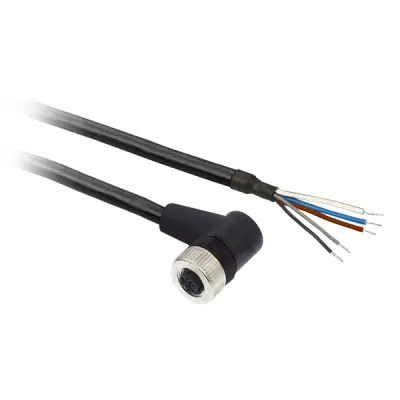 Schneider Electric - XZCP12V12L2 - PREWIRED M12 FEMALE 5PINS 2M PUR 90D - 1