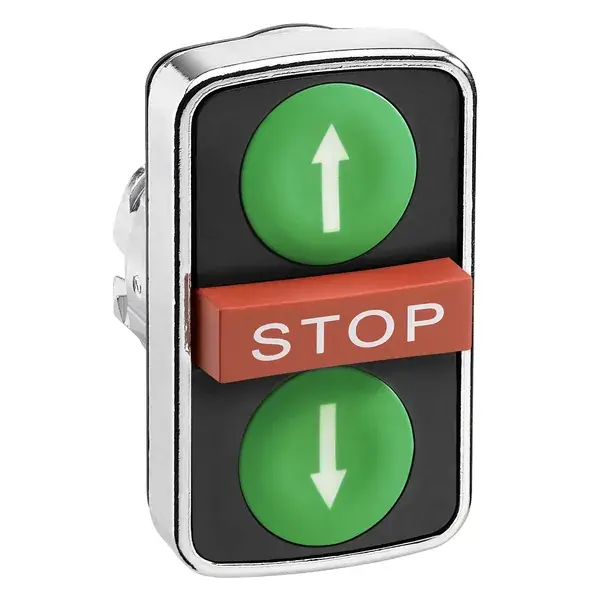 Schneider Electric - ZB4BA73134 - METAL DOUBLE HEADED PUSHBUTTONS WITH STO - 1