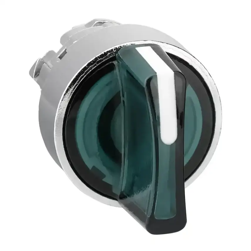 Schneider Electric - ZB4BK1333 - Illumi.pushbutton head, 3pos., green - 1