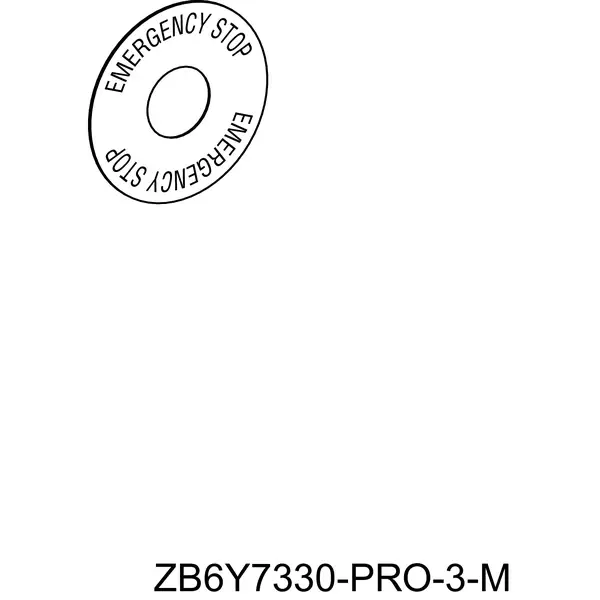 Schneider Electric - ZB6Y7330 - EMERGENCY STOP LEGEND - 1