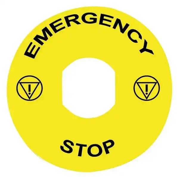 Schneider Electric - ZBY8330 - E. STOP LEGEND PLATE - 1