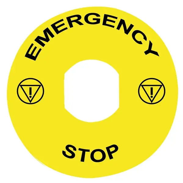 Schneider Electric - ZBY8330 - E. STOP LEGEND PLATE - 1