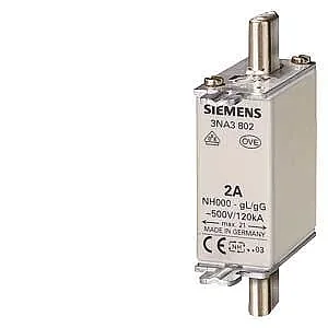 3NA3820 - Lv Hrc Fuse Element, Nh000, In: 50 A, Gg, Un Ac: 500 V, Un Dc: 250 V, Front Indicator, Live Grip Lugs - Siemens