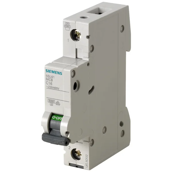 Siemens - 5SL6102-7 - Miniature Circuit Breaker 230/400 V 6ka, 1-pole, C, 2a - 1