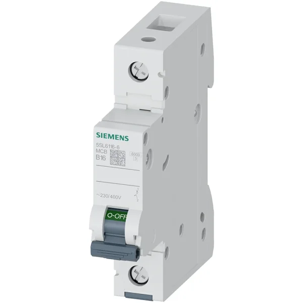 Siemens - 5SL6116-6 - Miniature Circuit Breaker 230/400 V 6ka, 1-pole, B, 16a - 1