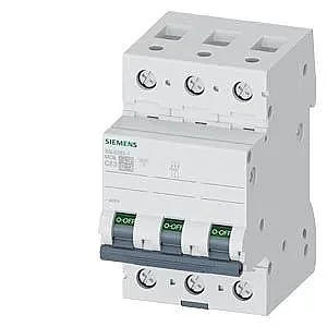 5SL6363-7 - Miniature Circuit Breaker 400 V 6ka, 3-pole, C, 63 A - Siemens