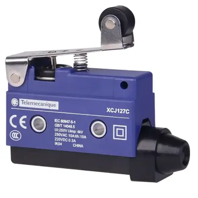 XCJ127C - Limit Switch, Short Flat Lever, Roller E - Telemecanique Sensors