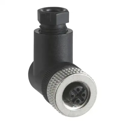 XZCC12FCM50B - Connector Fem. M12 5pin Elbowed - Telemecanique Sensors