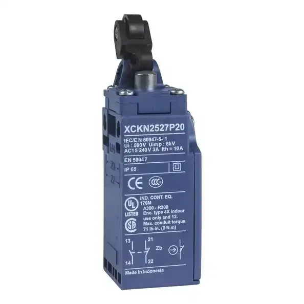 Telemecanique Sensors - XCKN2127P20 - LIMIT SWITCH XCKN ROLLER LEVER PLUNGER - 1