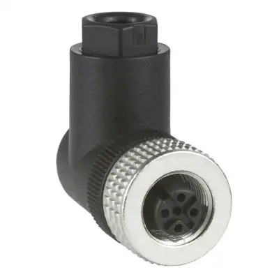 Telemecanique Sensors - XZCC12FCM40B - CONNECTOR FEM. M12 4PIN ELBOWED - 1
