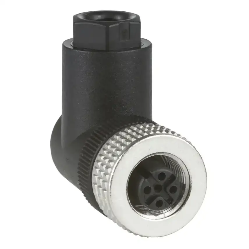 Telemecanique Sensors - XZCC12FCM40B - CONNECTOR FEM. M12 4PIN ELBOWED - 1