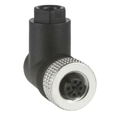 Telemecanique Sensors - XZCC12FCM40B - CONNECTOR FEM. M12 4PIN ELBOWED - 2