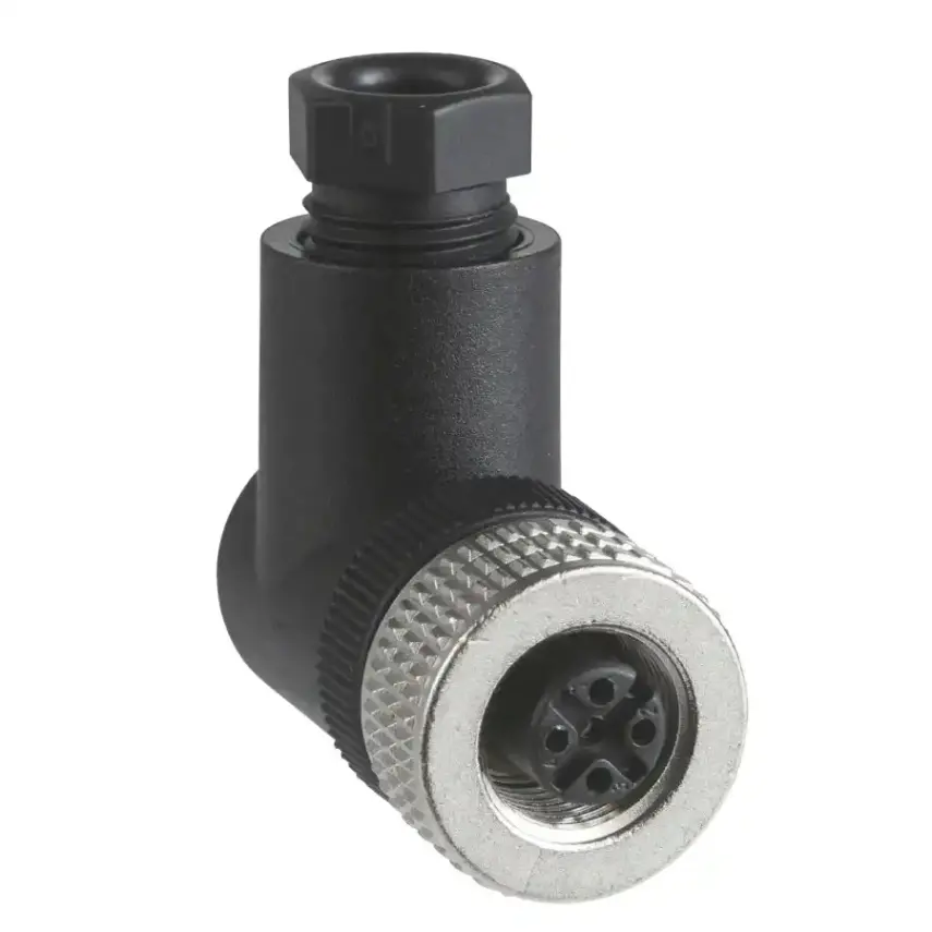 Telemecanique Sensors - XZCC12FCM50B - CONNECTOR FEM. M12 5PIN ELBOWED - 1
