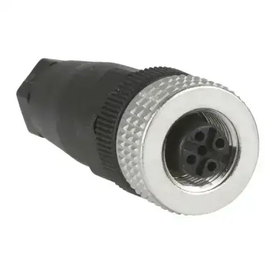 Telemecanique Sensors - XZCC12FDM40B - CONNECTOR FEM. M12 4PIN STRAIGHT - 1