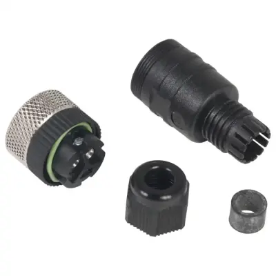 Telemecanique Sensors - XZCC20FDM30B - CONNECTOR FEM. 1/2 20UNF 3PIN STRAIGHT - 1