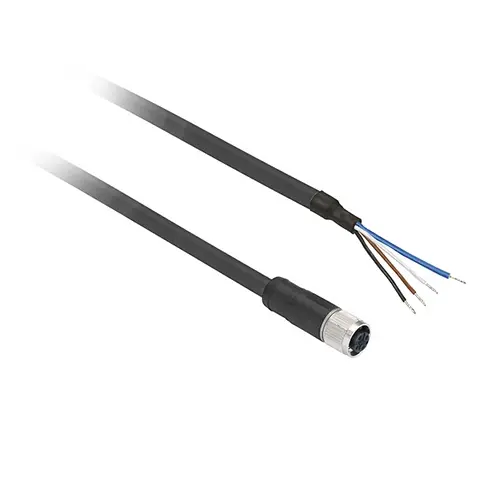 Telemecanique Sensors - XZCP0941L5 - PRE-WIRED CONNECTOR M8 4PIN PUR 5M - 1