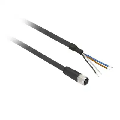 Telemecanique Sensors - XZCP1141L2 - PRE-WIRED CONNECTOR M12 4PIN PUR 2M - 1