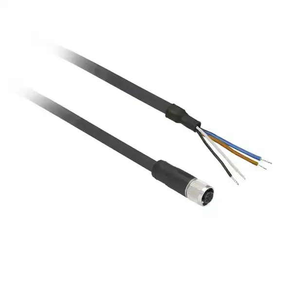 Telemecanique Sensors - XZCP1141L2 - PRE-WIRED CONNECTOR M12 4PIN PUR 2M - 1