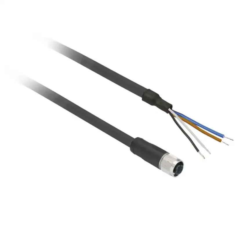 Telemecanique Sensors - XZCP1141L5 - PRE-WIRED CONNECTOR M12 4PIN PUR 5M - 1