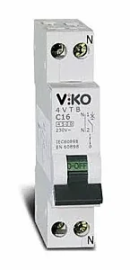VIKO 4VTB-1B04 1P B curve 4A 4.5kA Miniature Circuit Breaker - VIKO