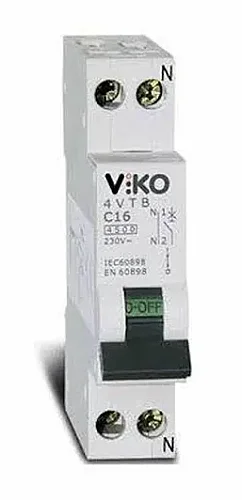 VIKO 4VTB-1B04 1P B curve 4A 4.5kA Miniature Circuit Breaker - 1
