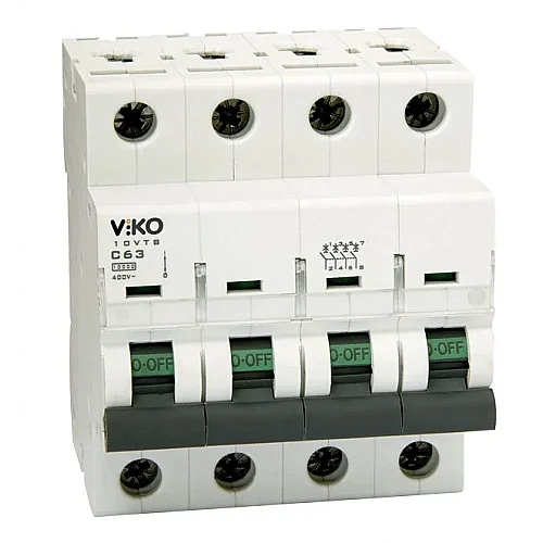 VIKO 4VTB-4C40 4P C curve 40A 4.5kA Miniature Circuit Breaker - 1
