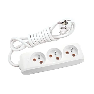 VIKO Multi-Let 3-Outlet Earthed UPS Power Strip 2 m White - VIKO