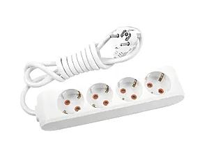 VIKO Multi-Let 4-Outlet Earthed UPS Power Strip 2 m White - VIKO