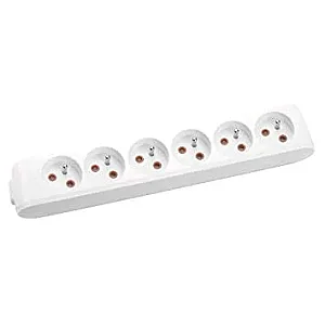 VIKO Multi-Let 6-Outlet Earthed UPS terminal-connected Power Strip White - VIKO