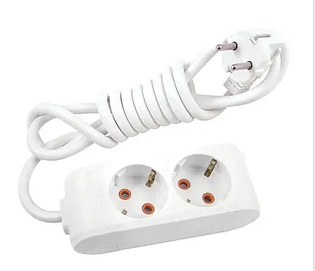 VIKO Multi-Let 2-Outlet Earthed Power Strip 3 m White - 1