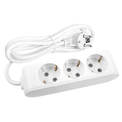 VIKO Multi-Let 3-Outlet Earthed switched Power Strip 1 m White - 1