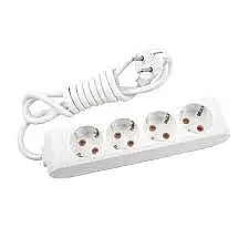 VIKO Multi-Let 4-Outlet Earthed Power Strip 1 m White - 1