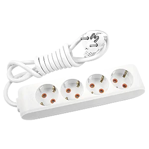 VIKO Multi-Let 4-Outlet Earthed Power Strip 2 m White - VIKO