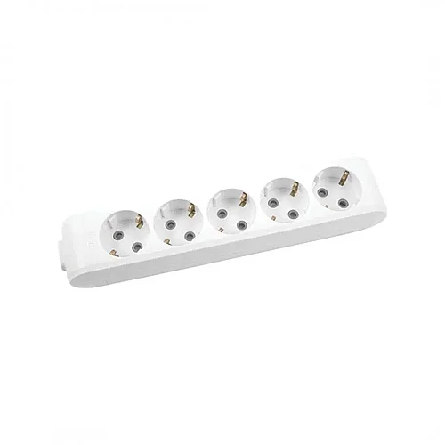 VIKO Multi-Let 5-Outlet Earthed terminal-connected Power Strip White - 1