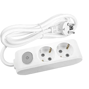VIKO Multi-Let 2-Outlet Earthed switched Power Strip 2 m White - VIKO