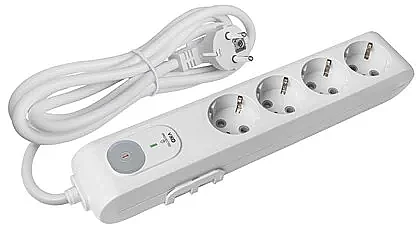 VIKO Multi-Let 4-Outlet Earthed surge-protected Power Strip 5 m White - 1