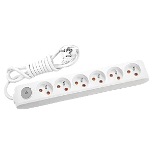 VIKO Multi-Let 6-Outlet Earthed UPS switched Power Strip 2 m White - VIKO
