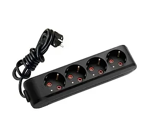 VIKO Multi-Let 4-Outlet Earthed Power Strip 3 m Black - VIKO