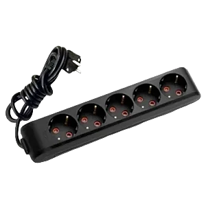 VIKO Multi-Let 5-Outlet Earthed Power Strip 5 m Black - VIKO