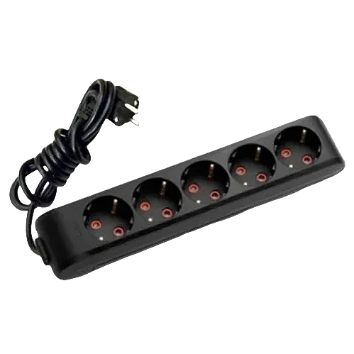 VIKO Multi-Let 5-Outlet Earthed Power Strip 5 m Black - 1