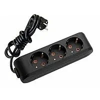 VIKO Multi-Let 3-Outlet Earthed switched Power Strip 5 m Black - 1