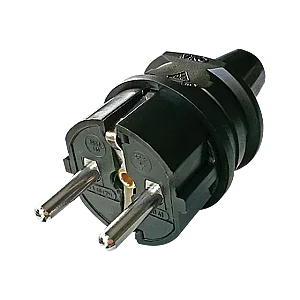 VIKO 90304110 Earthed Male Plug Black - VIKO