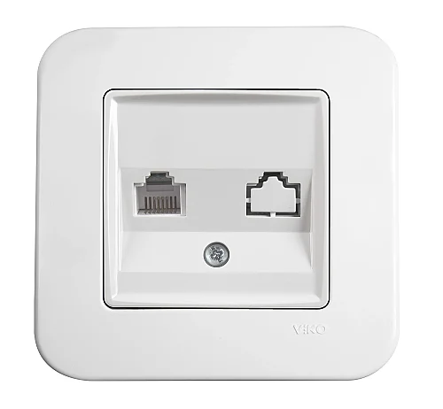 VIKO 90440013 Linnera White Cat3 telephone/data socket - 1