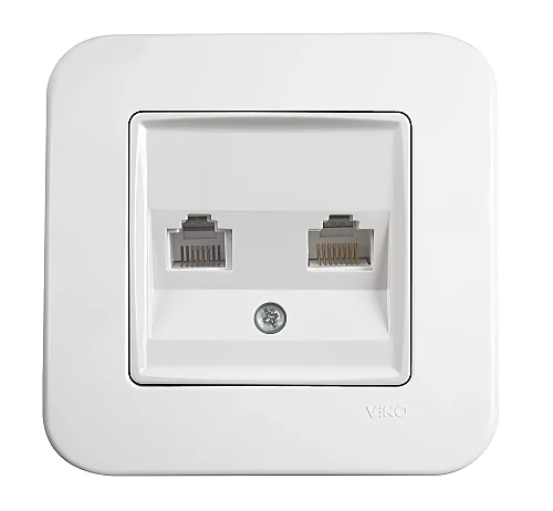 VIKO 90440081 Linnera White dual data socket - 1