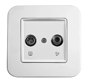 VIKO 90440086 Linnera White TV/SAT pass-through socket 8dB - VIKO