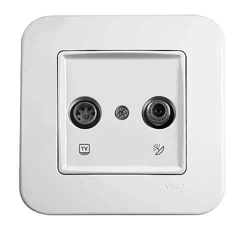VIKO 90440086 Linnera White TV/SAT pass-through socket 8dB - 1