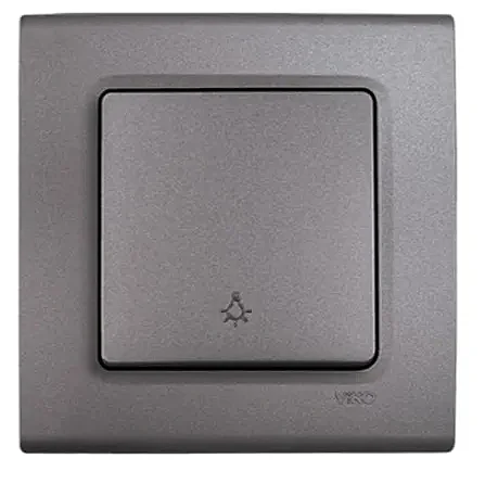 VIKO 90442003 Linnera Life Granite Grey illuminated switch - 1