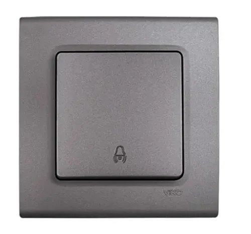 VIKO 90442006 Linnera Life Granite Grey bell push button - 1